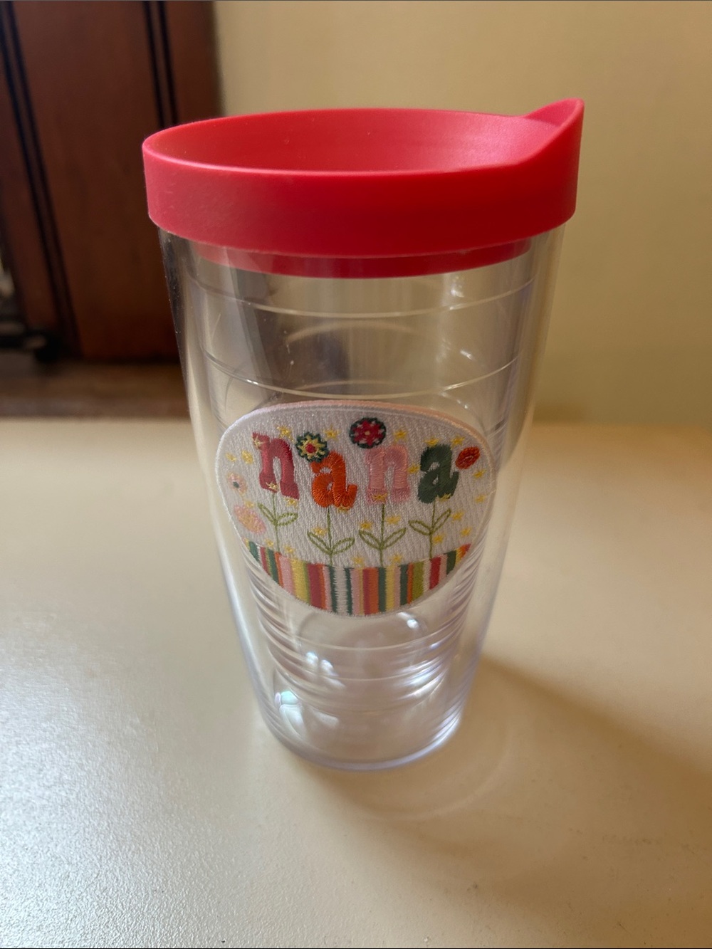 Tervis small “ nana “ pink top travel tumbler NWOT